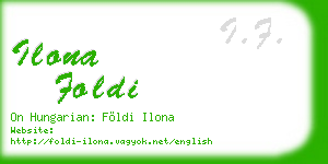 ilona foldi business card