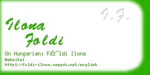 ilona foldi business card